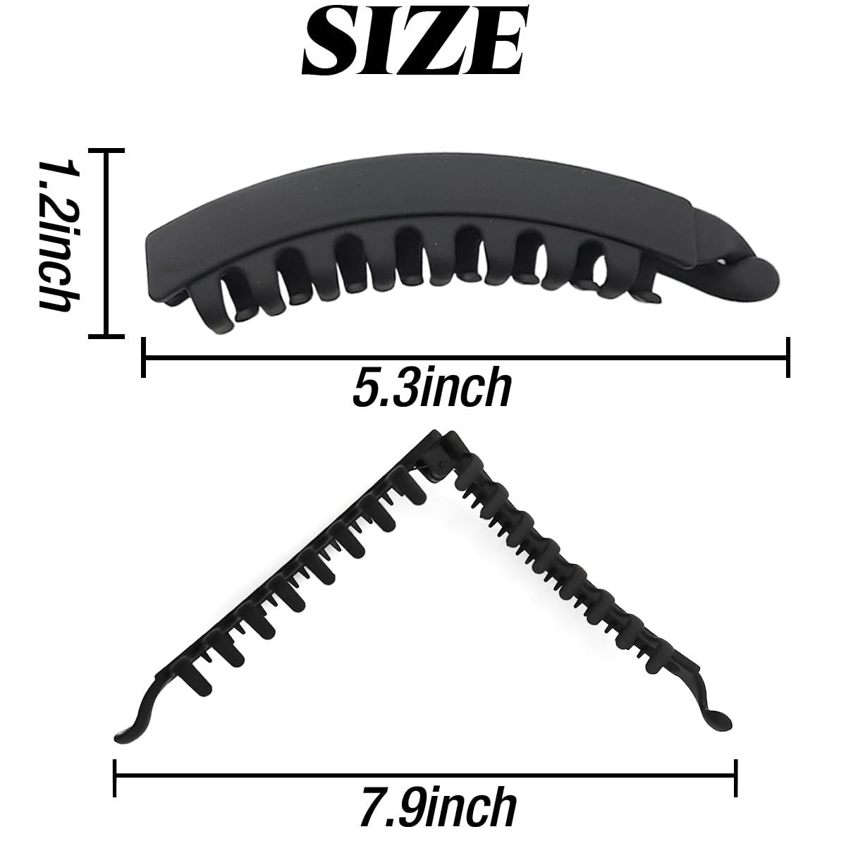 13 CM Vertical Banana Hair Clip