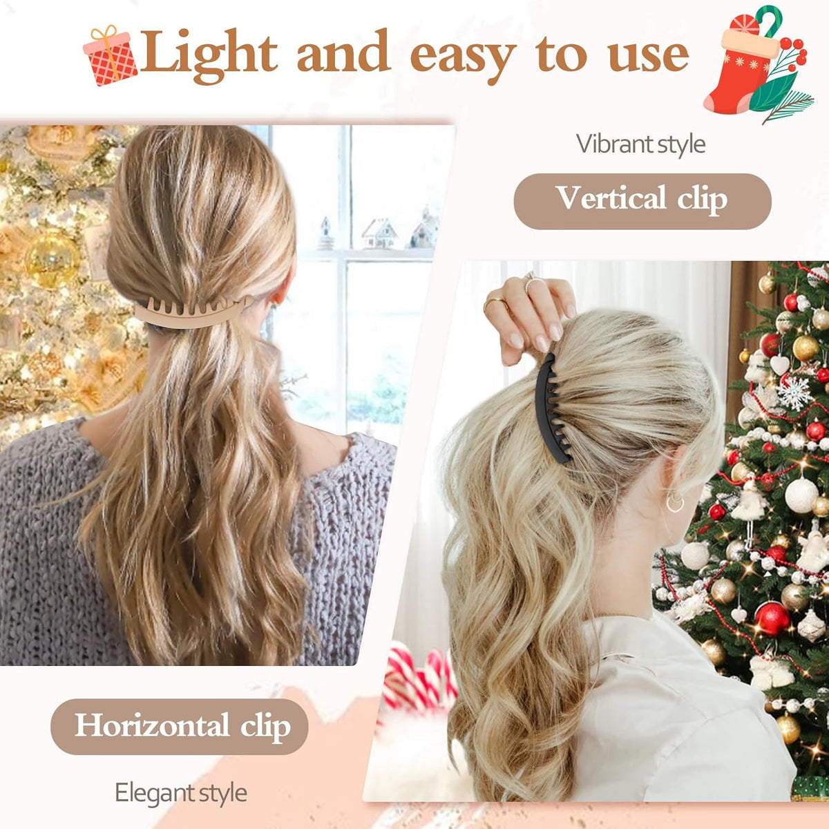 13 CM Vertical Banana Hair Clip
