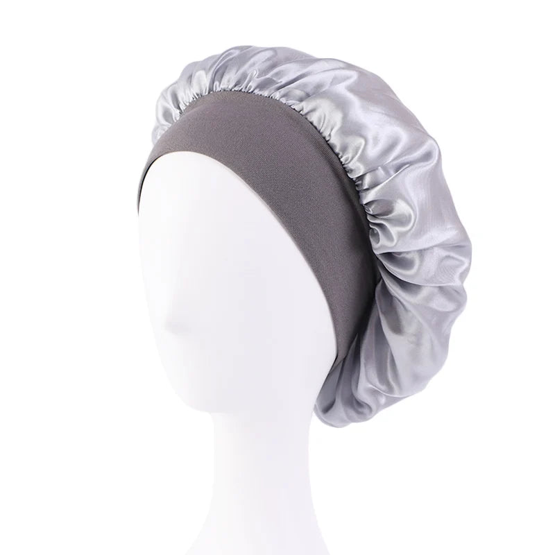Women's Satin Solid Wide-brimmed Bonnet