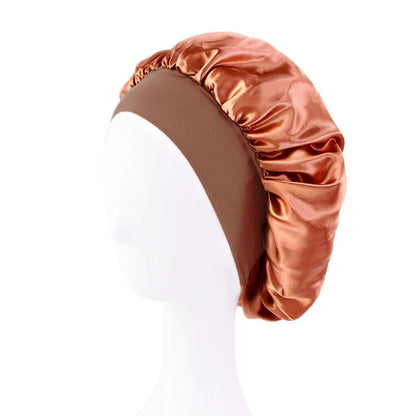 Women's Satin Solid Wide-brimmed Bonnet