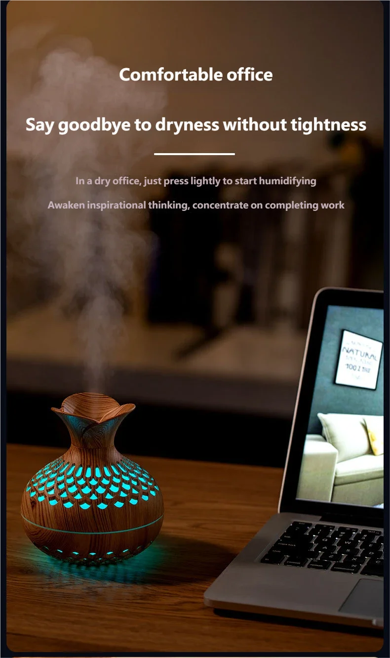 HOMEFISH 300 ml USB Mini Air Humidifier