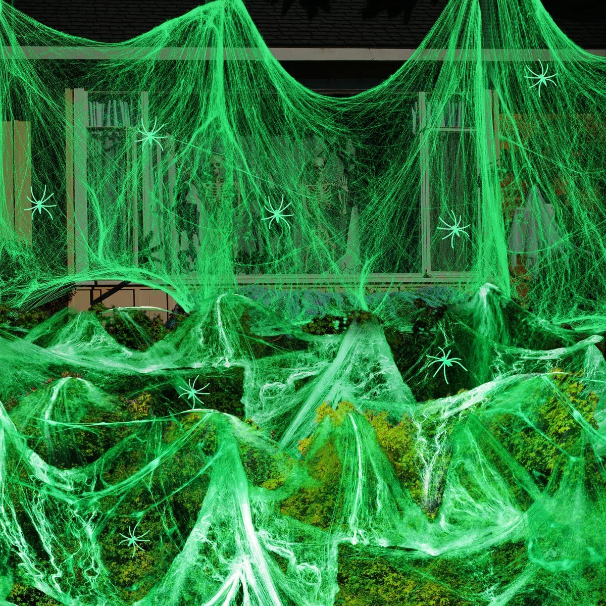 Halloween Glow in The Dark Spider Web Decoration