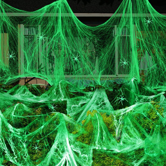 Halloween Glow in The Dark Spider Web Decoration