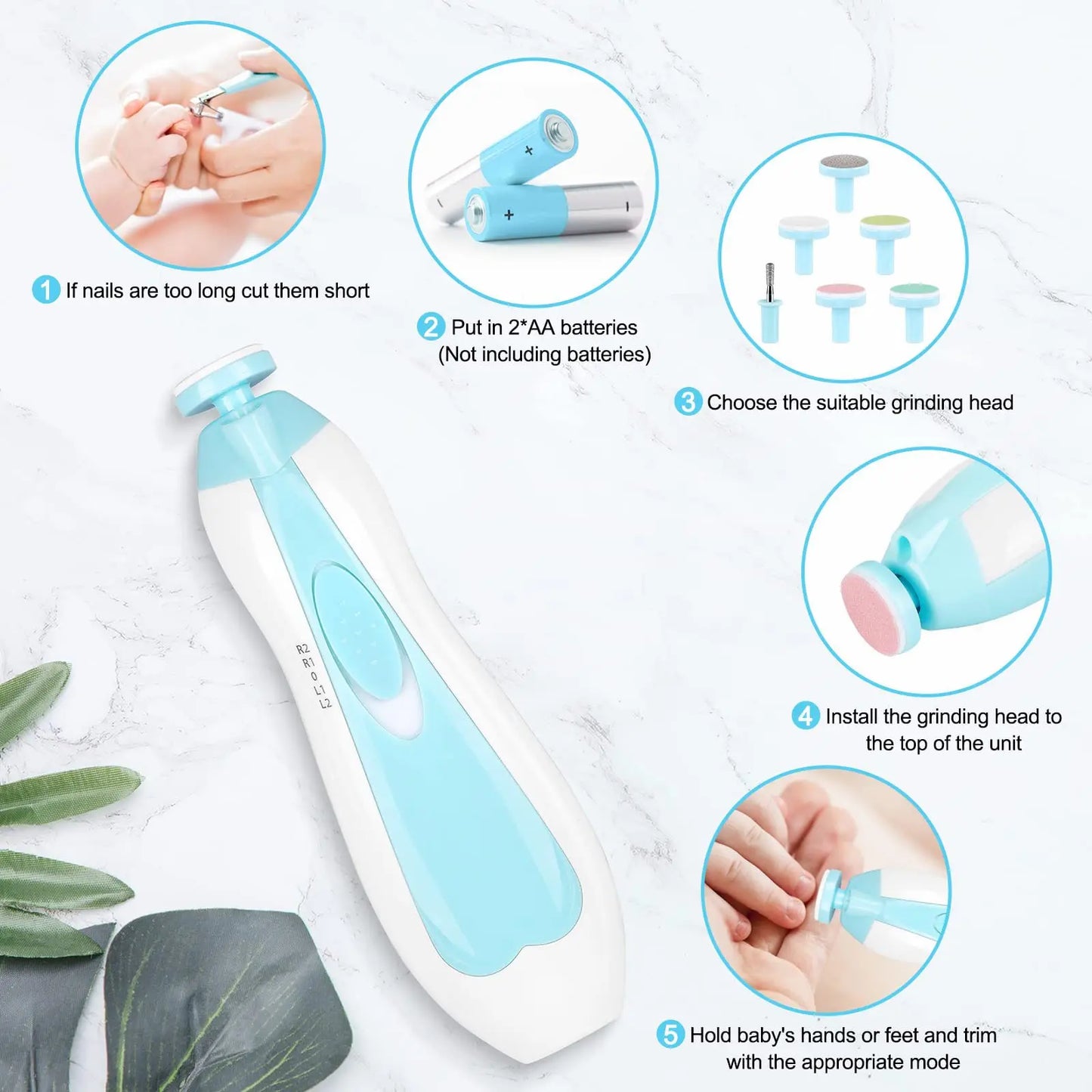 Electric Nail Trimmer Set For Babies