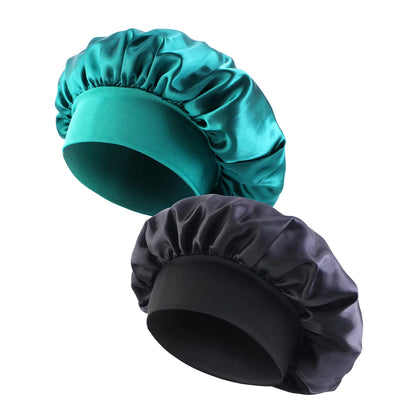 Women's Satin Solid Wide-brimmed Bonnet