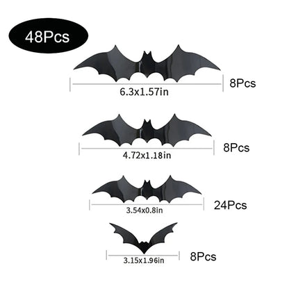 3D Halloween Bats Decorations For Halloween
