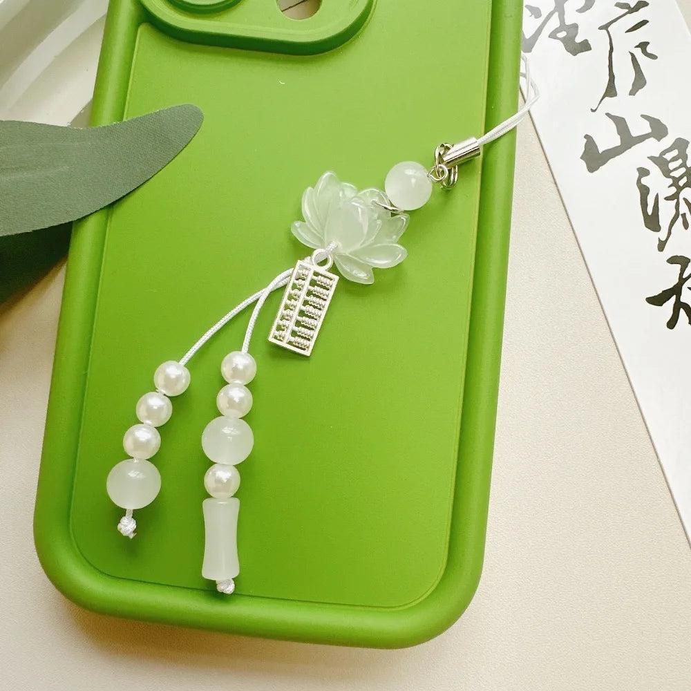 Chinese-style Handmade Lotus Pendant Key Chains