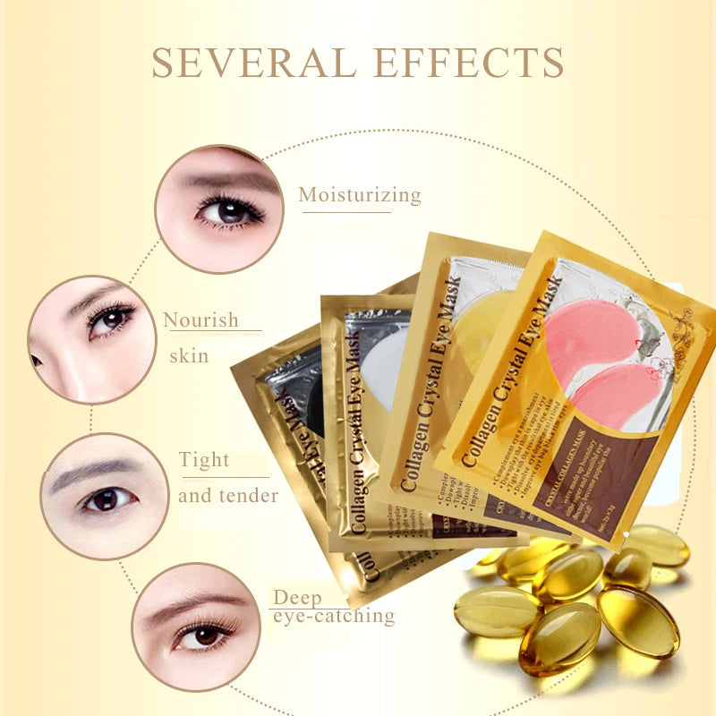 20Pcs Gold Collagen Crystal Eye Mask