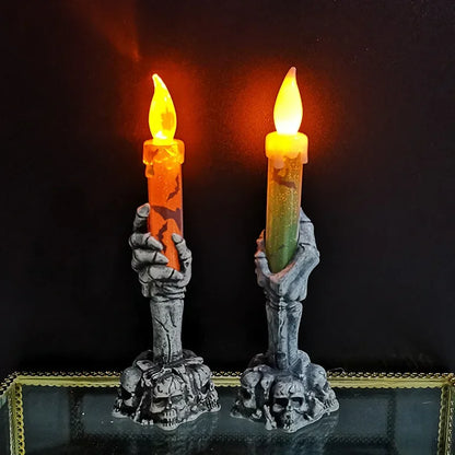 Skeleton Ghost Hands Led Candles For Halloween