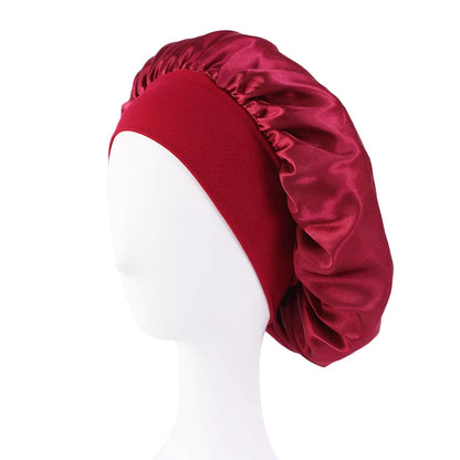Women's Satin Solid Wide-brimmed Bonnet
