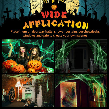Halloween Glow in The Dark Spider Web Decoration
