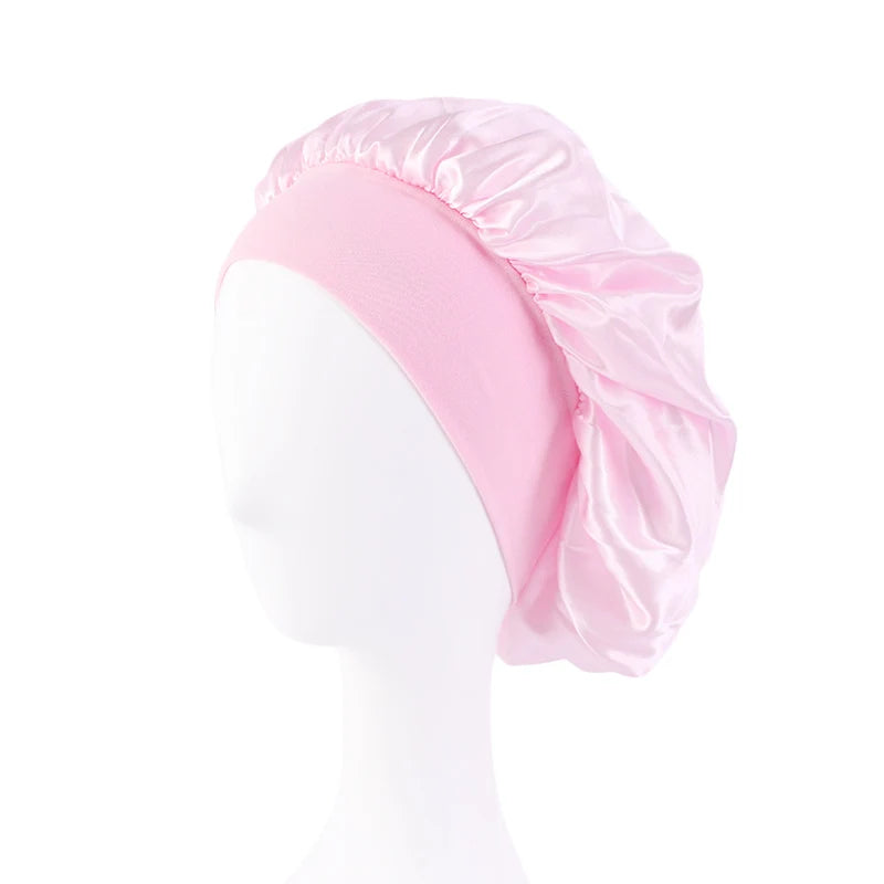 Women's Satin Solid Wide-brimmed Bonnet