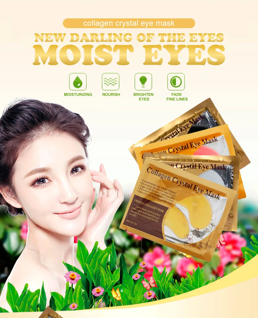 20Pcs Gold Collagen Crystal Eye Mask