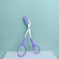Pink Eyebrow Trimming Scissors with Built-In Comb