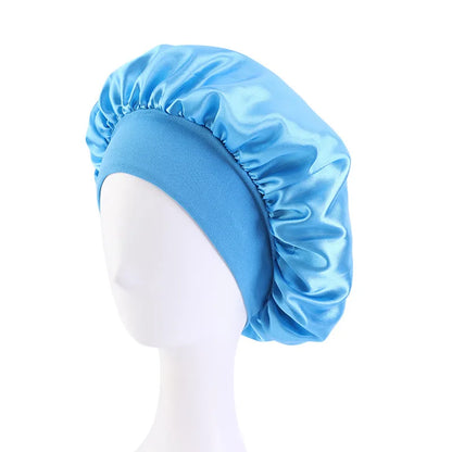 Women's Satin Solid Wide-brimmed Bonnet