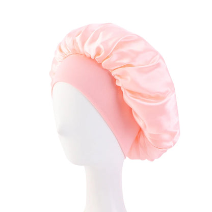 Women's Satin Solid Wide-brimmed Bonnet