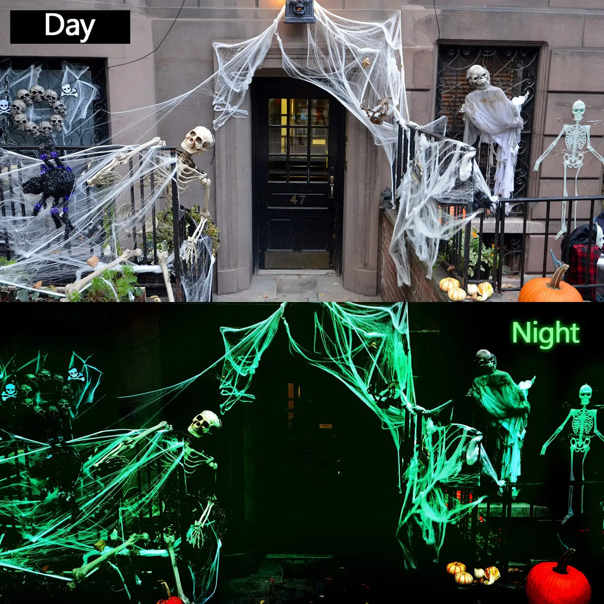 Halloween Glow in The Dark Spider Web Decoration
