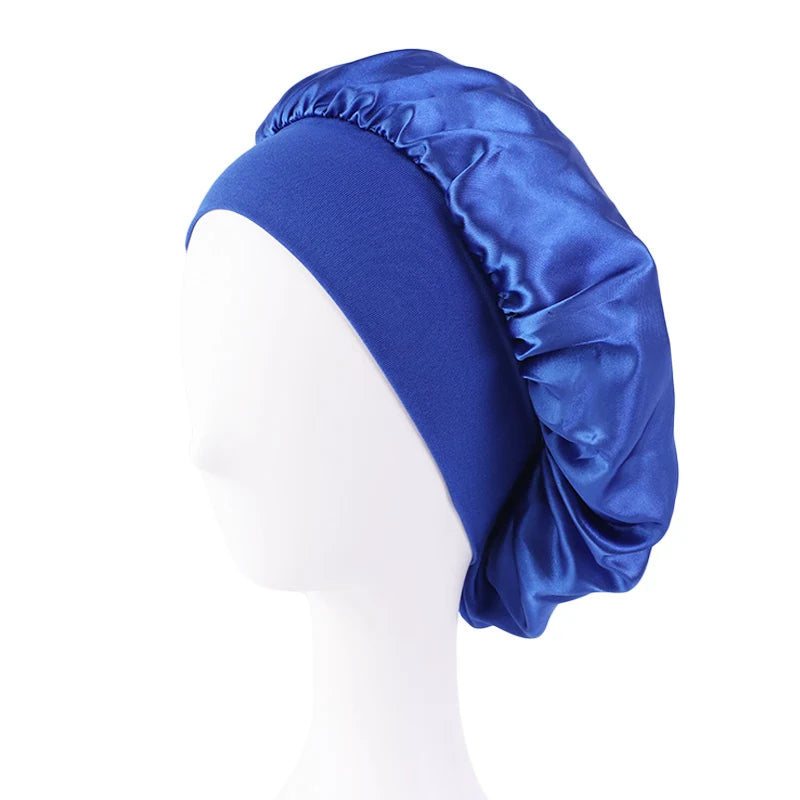 Women's Satin Solid Wide-brimmed Bonnet