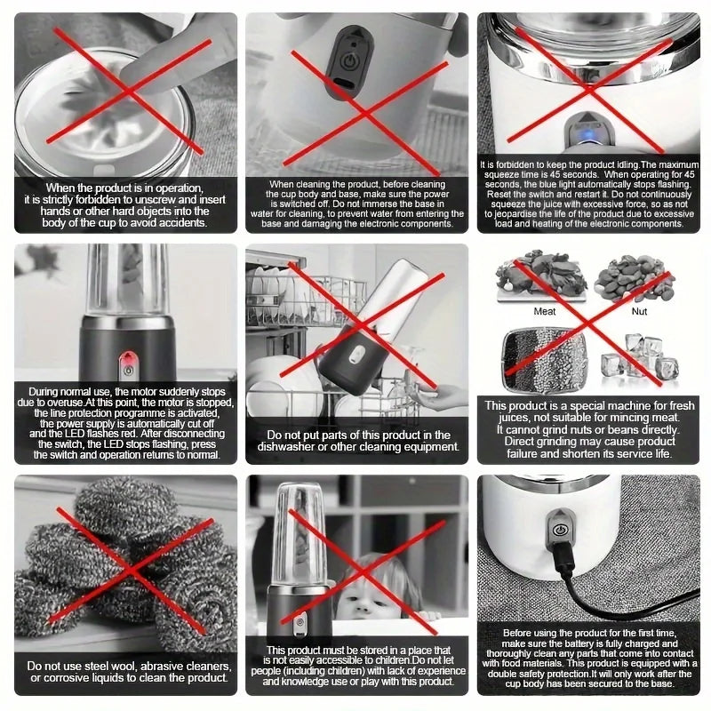 Portable Rechargeable Juicer Cup For Travel