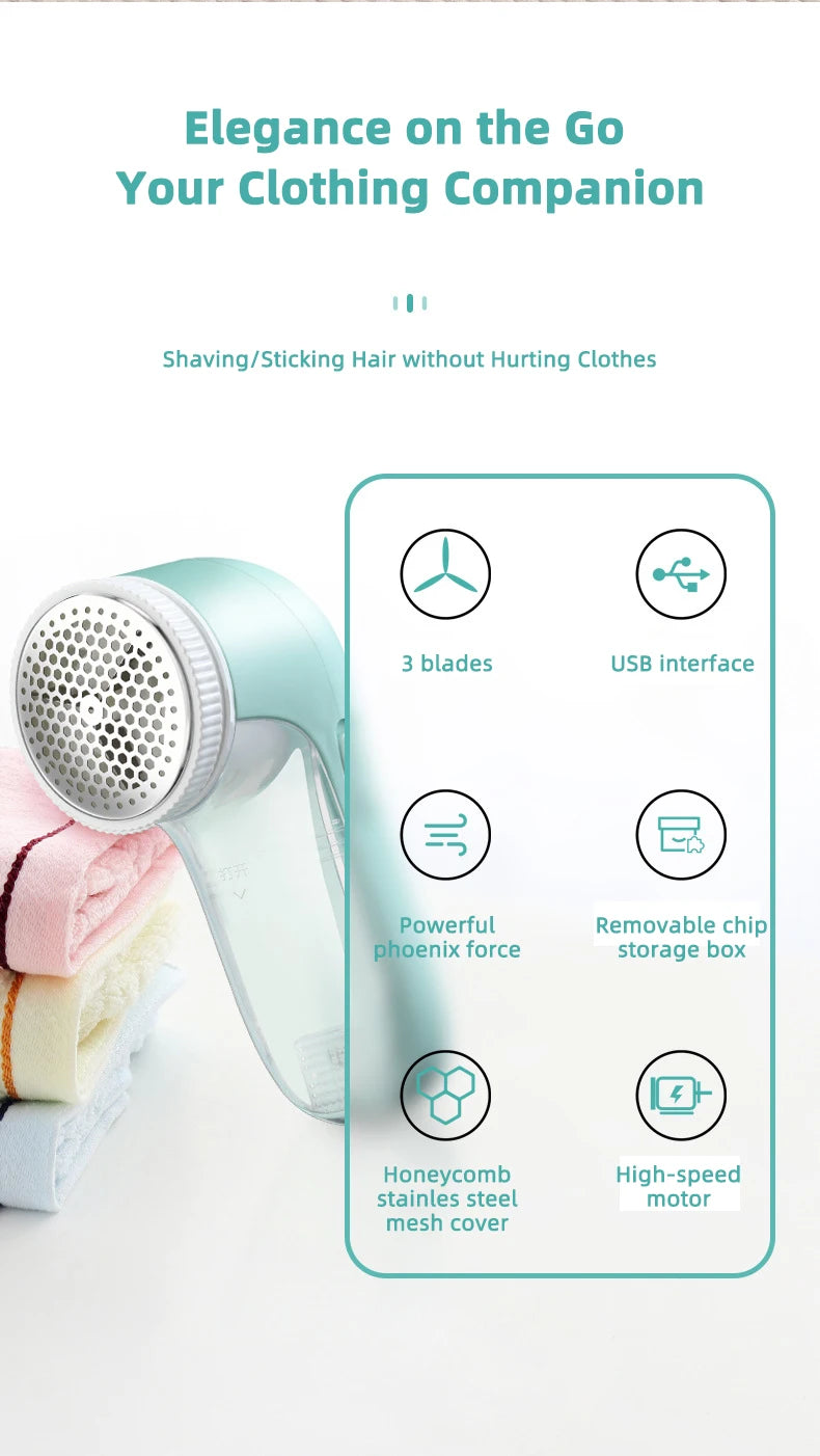 HOMEFISH Electric Clothes Fabric Lint Remover
