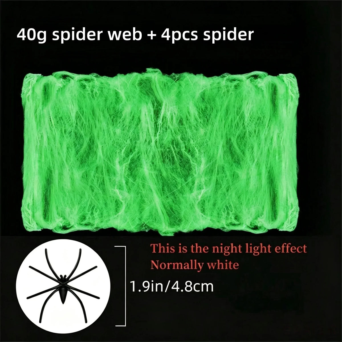 Halloween Glow in The Dark Spider Web Decoration