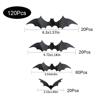 3D Halloween Bats Decorations For Halloween