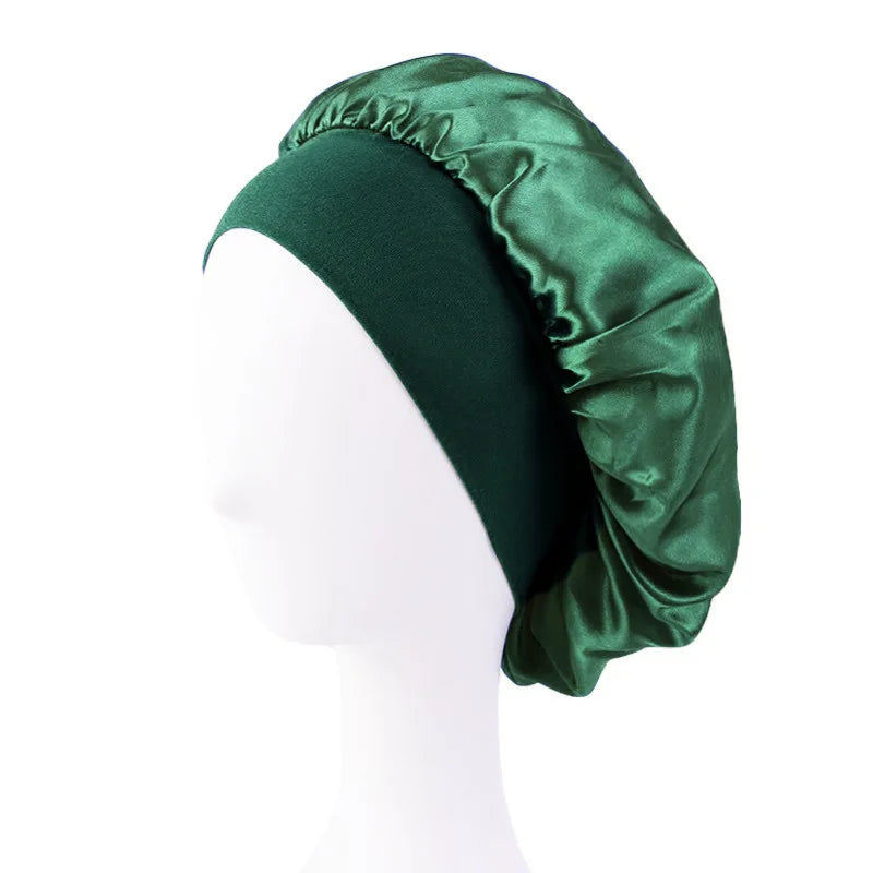 Women's Satin Solid Wide-brimmed Bonnet