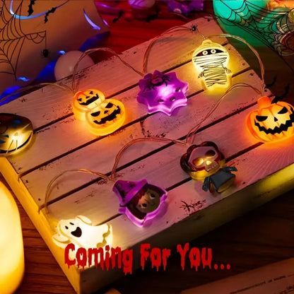 1PC Halloween 10/20 LED Battery Powered String Lights