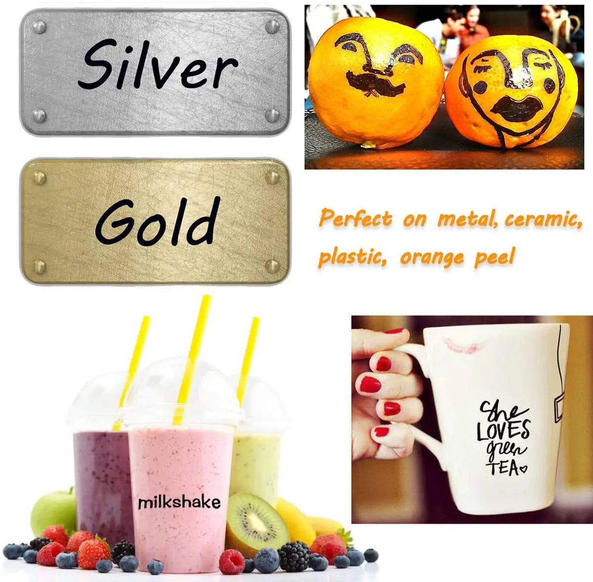 6 PCS Permanent Marker Pen