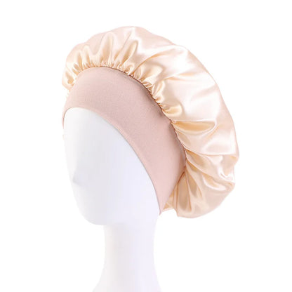 Women's Satin Solid Wide-brimmed Bonnet