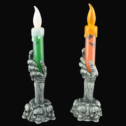 Skeleton Ghost Hands Led Candles For Halloween