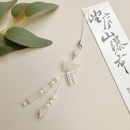 Chinese-style Handmade Lotus Pendant Key Chains