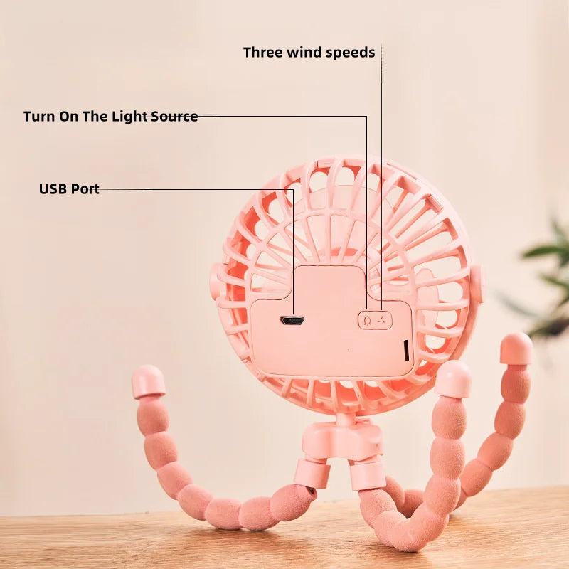 Multi Functional Octopus Mini Fan