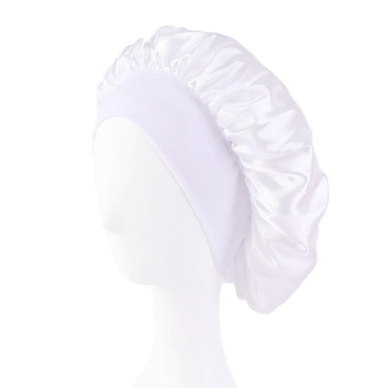 Women's Satin Solid Wide-brimmed Bonnet