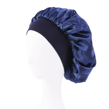 Women's Satin Solid Wide-brimmed Bonnet