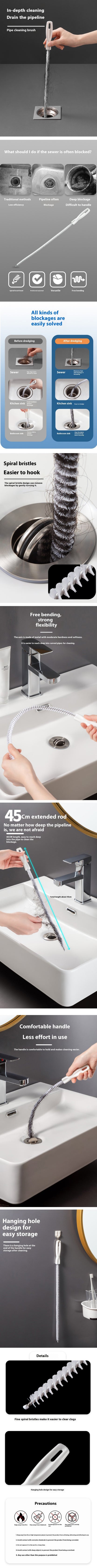 1Pcs Sink Drain Cleaning Brush