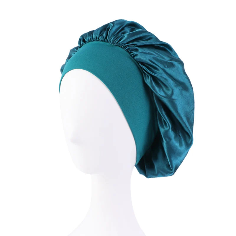 Women's Satin Solid Wide-brimmed Bonnet