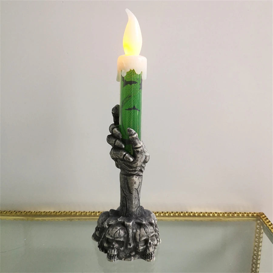 Skeleton Ghost Hands Led Candles For Halloween